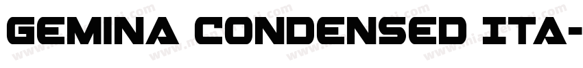 Gemina Condensed Ita字体转换